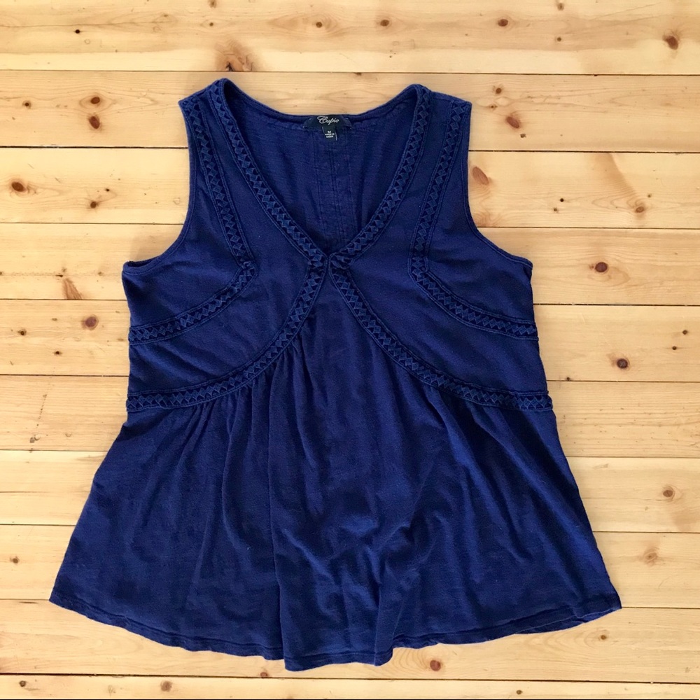 Navy Blue Sleeveless Shirt